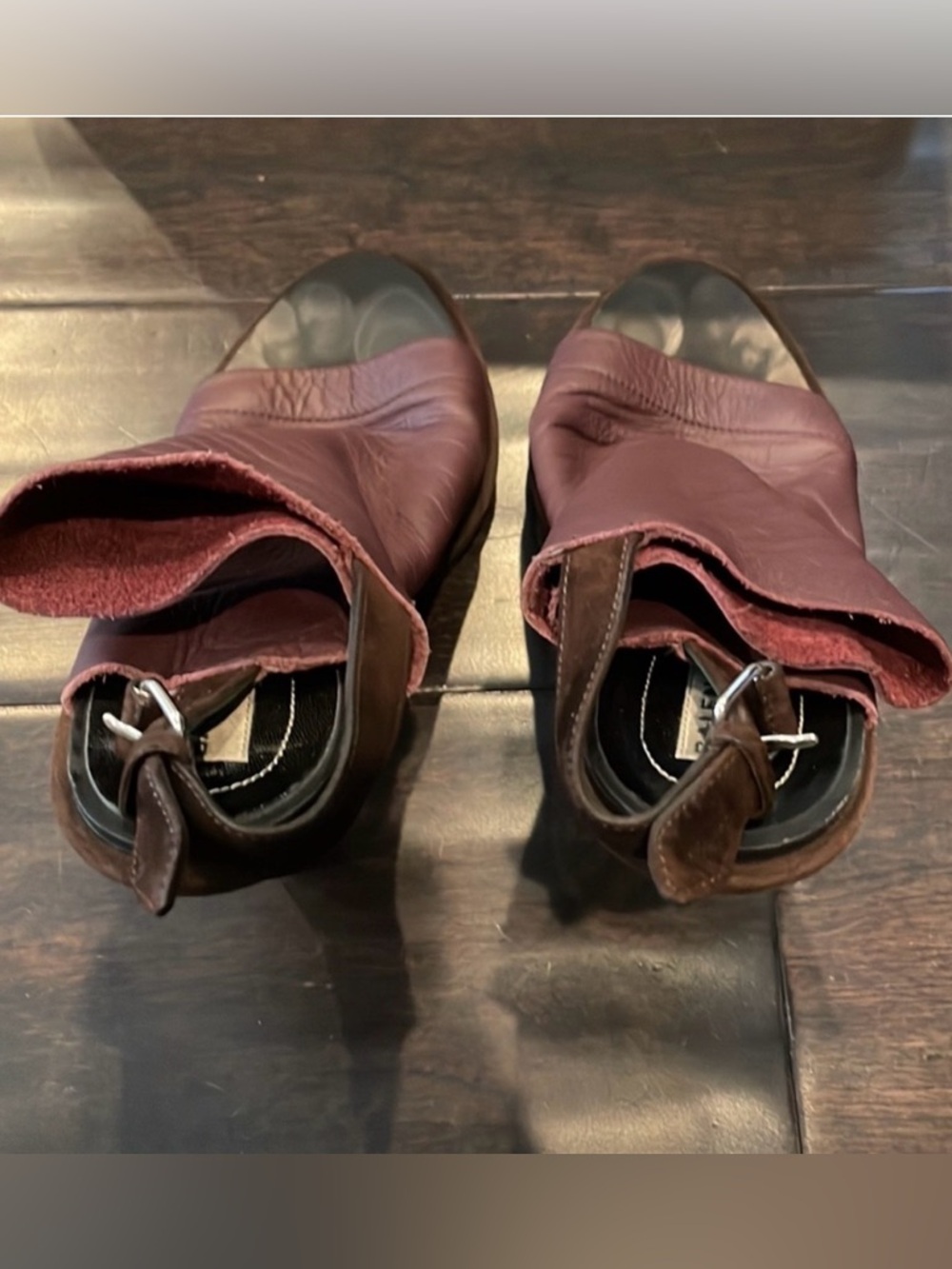 Balenciaga Women's Rogue Aubergine/Fond Leather Slingback Heels size 7 - Picture 3 of 6